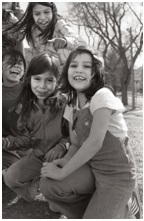 Indian Children in a North End playground, approximately 1978-1983